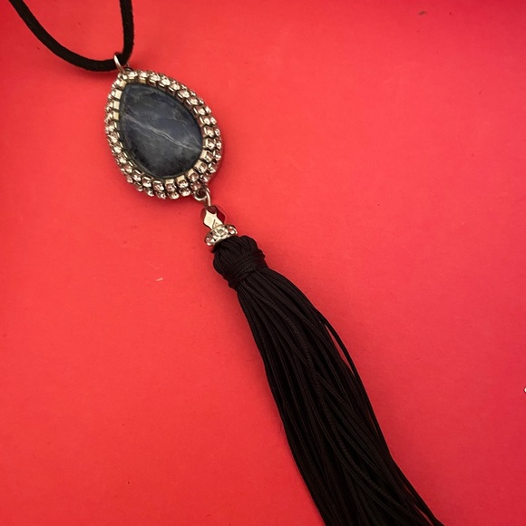 White House Black Market Jewelry - White House Black market long cord tassel necklace Bluestone. $12